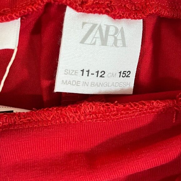 Host Pick ❤️ Zara Girls Size 12 Red Sweatpants Best Generation Cotton - Picture 7 of 10